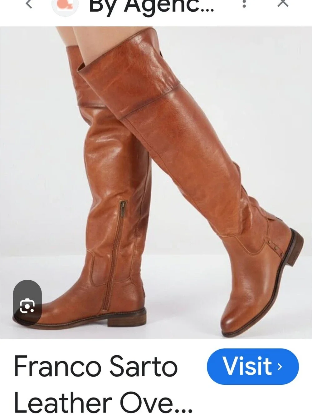 Franco Sarto Tall Over The Knee Leather Riding Boots - Tan Women's